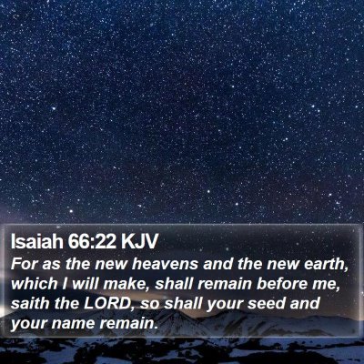 Isaiah 66:22 KJV Bible Verse Image