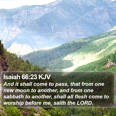 Isaiah 66:23 KJV Bible Verse Image