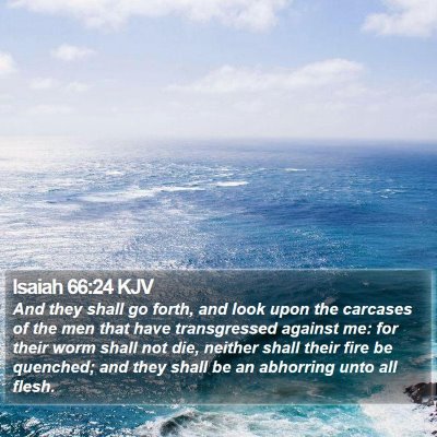 Isaiah 66:24 KJV Bible Verse Image
