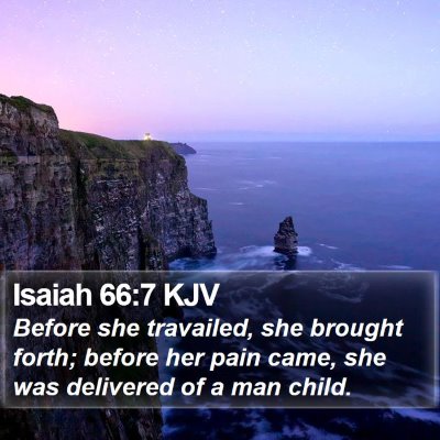Isaiah 66:7 KJV Bible Verse Image