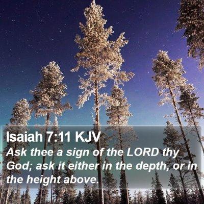 Isaiah 7:11 KJV Bible Verse Image
