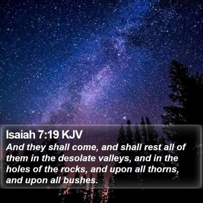 Isaiah 7:19 KJV Bible Verse Image