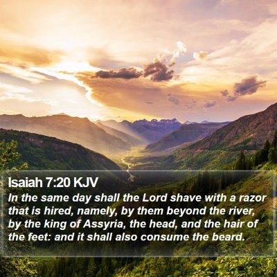 Isaiah 7:20 KJV Bible Verse Image