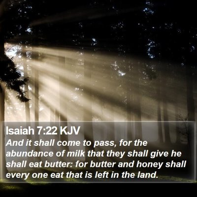 Isaiah 7:22 KJV Bible Verse Image