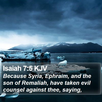 Isaiah 7:5 KJV Bible Verse Image