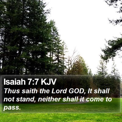 Isaiah 7:7 KJV Bible Verse Image