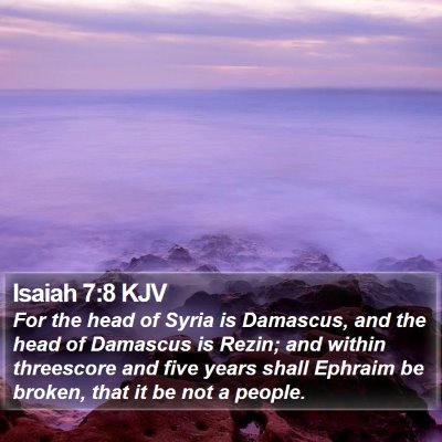 Isaiah 7:8 KJV Bible Verse Image