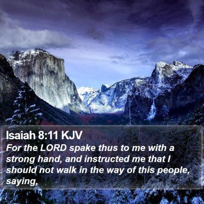 Isaiah 8:11 KJV Bible Verse Image