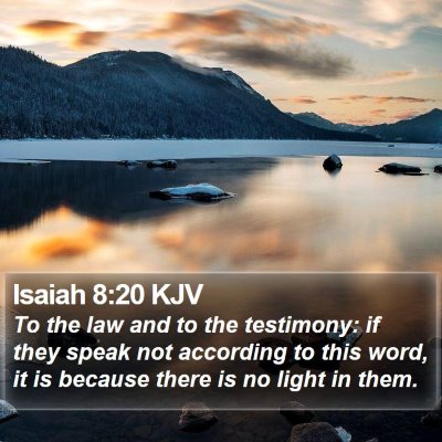 Isaiah 8:20 KJV Bible Verse Image