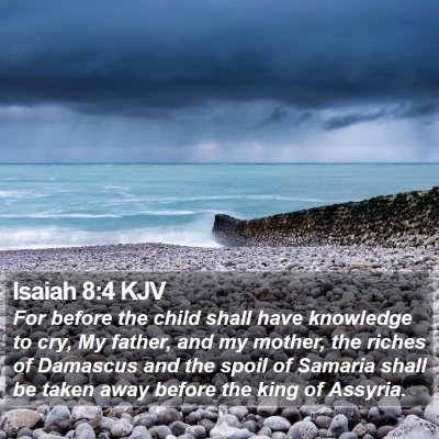Isaiah 8:4 KJV Bible Verse Image