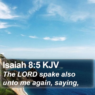 Isaiah 8:5 KJV Bible Verse Image