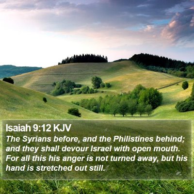 Isaiah 9:12 KJV Bible Verse Image