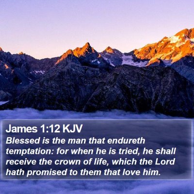 James 1:12 KJV Bible Verse Image