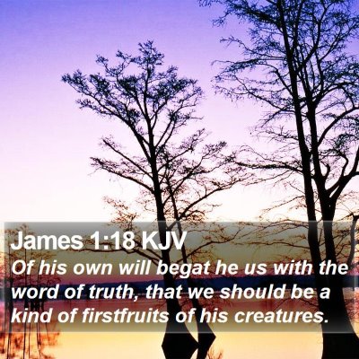 James 1:18 KJV Bible Verse Image