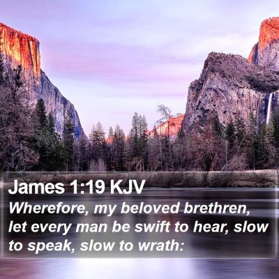 James 1:19 KJV Bible Verse Image