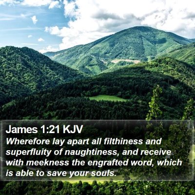 James 1:21 KJV Bible Verse Image
