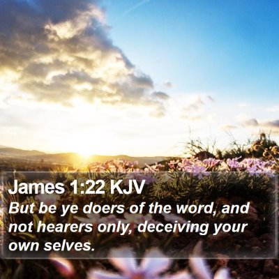 James 1:22 KJV Bible Verse Image