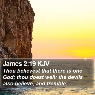 James 2:19 KJV Bible Verse Image