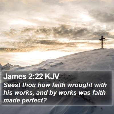 James 2:22 KJV Bible Verse Image