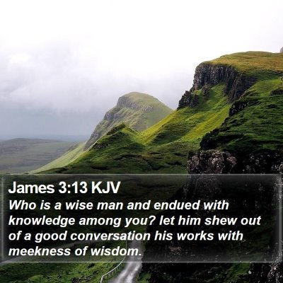 James 3:13 KJV Bible Verse Image