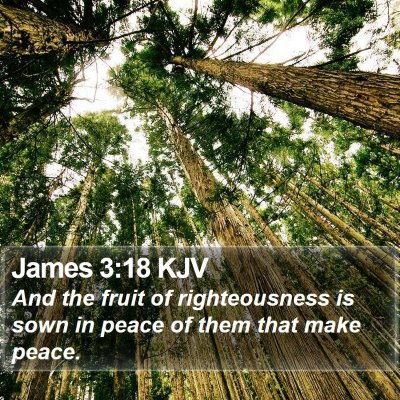 James 3:18 KJV Bible Verse Image