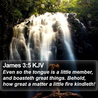 James 3:5 KJV Bible Verse Image