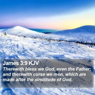 James 3:9 KJV Bible Verse Image