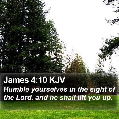 James 4:10 KJV Bible Verse Image
