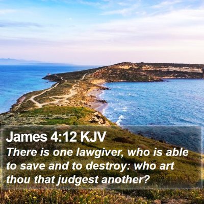 James 4:12 KJV Bible Verse Image