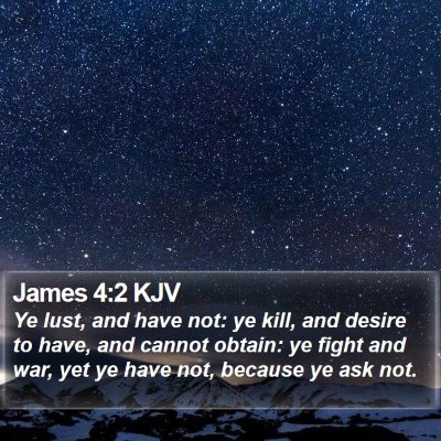 James 4:2 KJV Bible Verse Image
