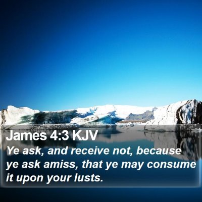 James 4:3 KJV Bible Verse Image