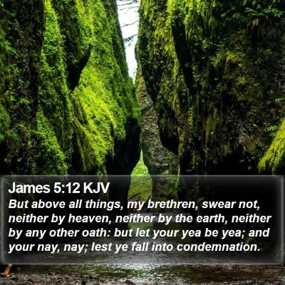 James 5:12 KJV Bible Verse Image
