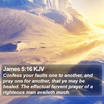 James 5:16 KJV Bible Verse Image