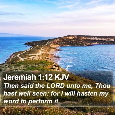 Jeremiah 1:12 KJV Bible Verse Image