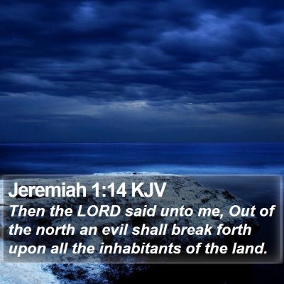 Jeremiah 1:14 KJV Bible Verse Image