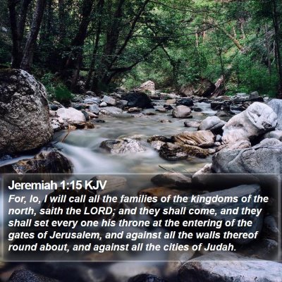 Jeremiah 1:15 KJV Bible Verse Image