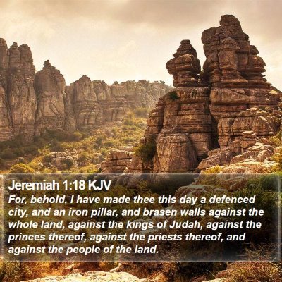Jeremiah 1:18 KJV Bible Verse Image
