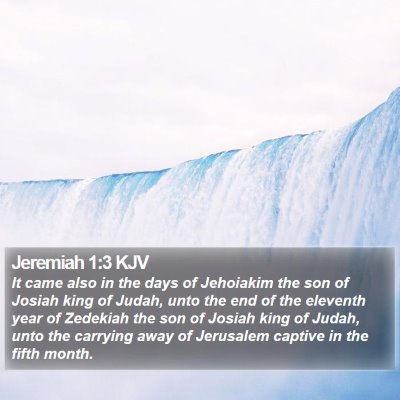 Jeremiah 1:3 KJV Bible Verse Image