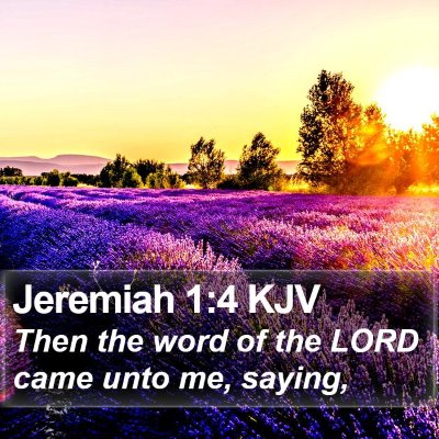 Jeremiah 1:4 KJV Bible Verse Image