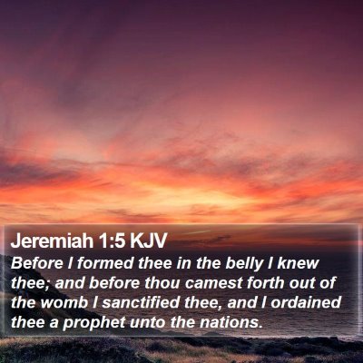 Jeremiah 1:5 KJV Bible Verse Image