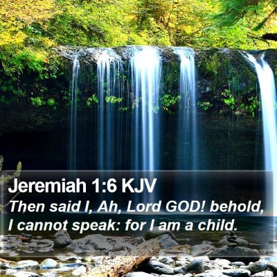 Jeremiah 1:6 KJV Bible Verse Image