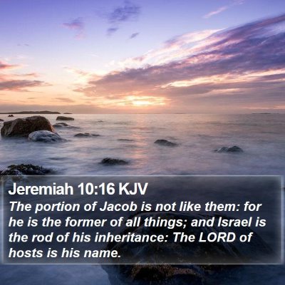 Jeremiah 10:16 KJV Bible Verse Image