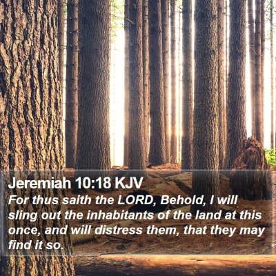 Jeremiah 10:18 KJV Bible Verse Image