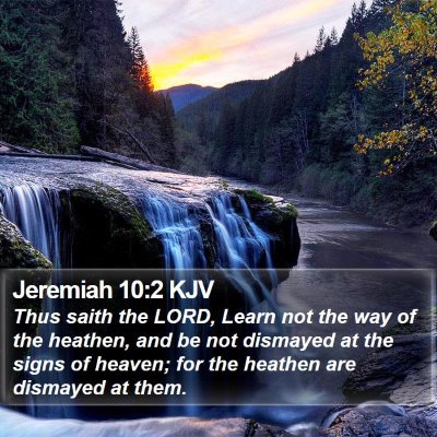Jeremiah 10:2 KJV Bible Verse Image