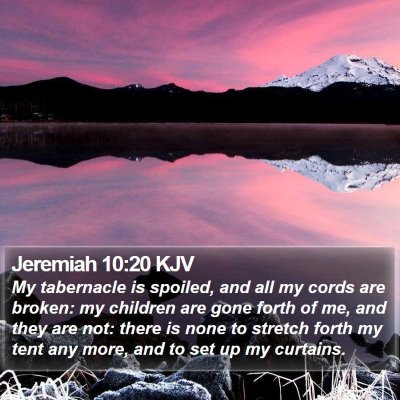 Jeremiah 10:20 KJV Bible Verse Image