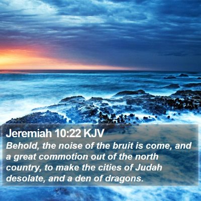 Jeremiah 10:22 KJV Bible Verse Image