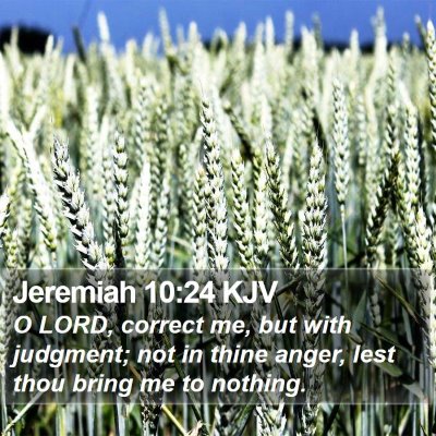 Jeremiah 10:24 KJV Bible Verse Image