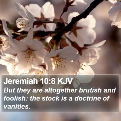 Jeremiah 10:8 KJV Bible Verse Image