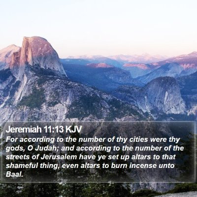 Jeremiah 11:13 KJV Bible Verse Image