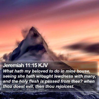 Jeremiah 11:15 KJV Bible Verse Image